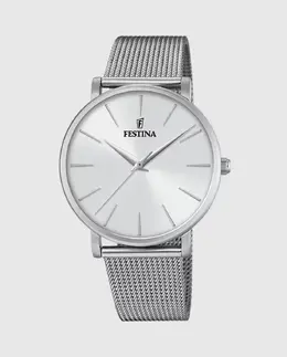 F20475/1 Женские часы Boyfriend из серебряной стали Festina, серебряный 23925 | plata