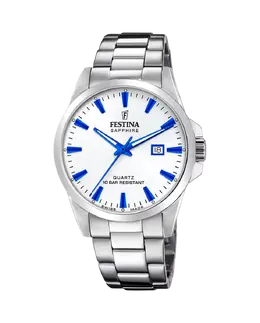 Мужские часы F20024/5 Acero Classico из серебристой стали Festina, серебряный 34962 | plata