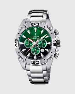 Мужские часы F20543/3 Chrono Bike из серебристой стали Festina, серебряный 23925 | plata