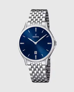 Мужские часы F16744/3 Acero Classico из серебристой стали Festina, серебряный 23925 | plata