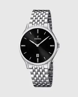 Мужские часы F16744/4 Acero Classico из серебристой стали Festina, серебряный 23925 | plata