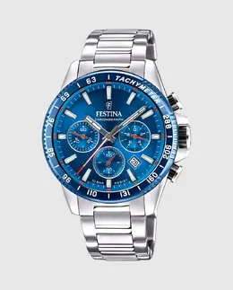 F20560/3 Timeless Мужские часы с хронографом из серебряной стали Festina, серебряный 23926 | plata