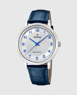 F20660/1 Solar Energy синие кожаные мужские часы Festina, синий 29563 | azul