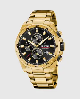 F20541/4 Chrono Sport мужские часы из золотой стали Festina, золотой 23926 | oro