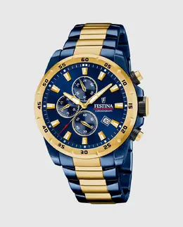 F20564/1 Chrono Sport синие мужские часы из стали Festina, синий 23926 | azul