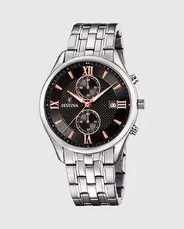 F6854/7 Timeless Мужские часы с хронографом из серебряной стали Festina, серебряный 23926 | plata