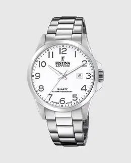 F20024/1 Мужские часы из серебряной стали швейцарского производства Festina, серебряный 25894 | plata