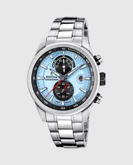 F20694/2 Мужские часы Timeless Chronograph из серебряной стали Festina, серебряный 35805 | plata