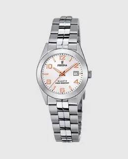 Женские часы F20438/4 Acero Classico из серебристой стали Festina, серебряный 23925 | plata