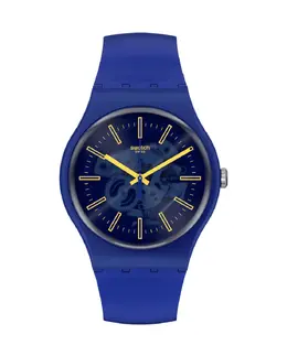 Часы Sunbrush Sky с синим ремешком из биологического материала Swatch, синий 26483 | azul