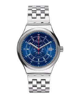 Часы Sistem Boreal Again с серым ремешком из нержавеющей стали Swatch, серый 30086 | gris