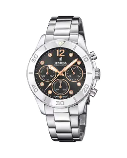F20603/6 Женские часы Boyfriend из серебряной стали Festina, серебряный 34886 | plata
