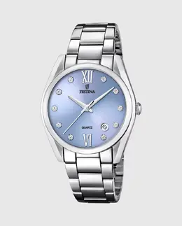 F16790/B Женские часы Boyfriend из серебристой стали Festina, серебряный 23925 | plata