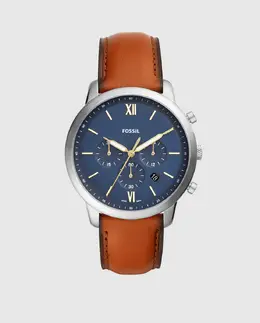 Fossil Neura Chrono FS5453 Коричневые кожаные мужские часы, коричневый 1010641906036 | marrón