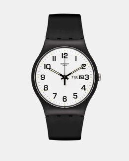 Core Collection SO29B703 Биосиликоновые черные мужские часы Swatch, черный 7610522850248 | negro