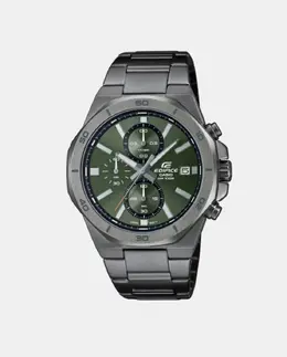 Edifice EFV-640DC-3AV Мужские часы с хронографом из серой стали Casio, серый 1010642724602 | gris