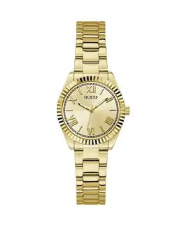 Женские стальные часы Mini luna GW0687L2 с золотым ремешком Guess, золотой 91661540394 | oro