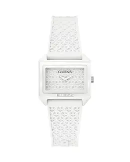 Силиконовые женские часы Mod pop GW0677L1 с белым ремешком Guess, белый 91661541087 | blanco