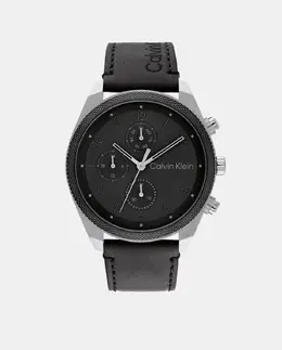 Impact 25200364 многофункциональные серые кожаные мужские часы Calvin Klein, черный 7613272543767 | negro