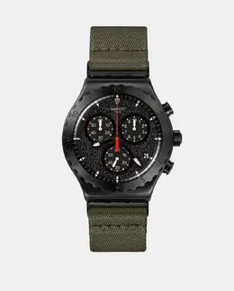 Swatch Power of Nature YVB416 черные текстильные мужские часы 7610522876446 | negro