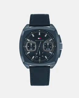 Apollo 1710558 многофункциональные синие кожаные мужские часы Tommy Hilfiger 7613272539777 | azul