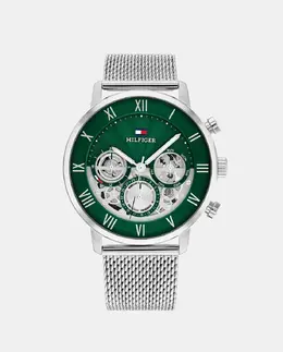 Legend 1710567 Многофункциональные мужские часы со стальной сеткой Tommy Hilfiger, серебрянный 7613272539869 | plata