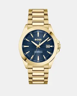 Мужские часы Strike 1514172 из золотой стали Hugo Boss, золотой 7613272613828 | oro