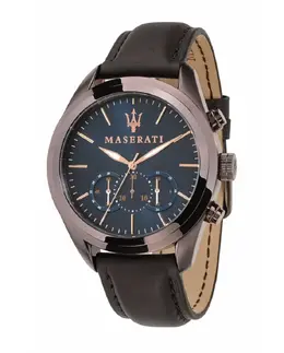 Traguardo R8871612008 мужские часы из кожи с коричневым ремешком Maserati 8033288702207 | marrón
