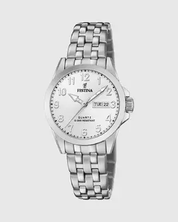 Женские часы F20455/1 Acero Classico в серебристой стали Festina, серебрянный 8430622742064 | plata