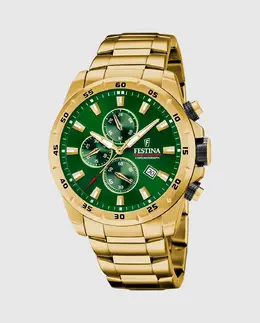 F20541/3 Chrono Sport мужские часы из золотой стали Festina, золотой 8430622770135 | oro