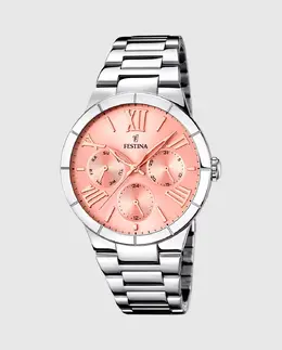 F16716/3 Женские часы Boyfriend из серебряной стали Festina, серебрянный 8430622595080 | plata
