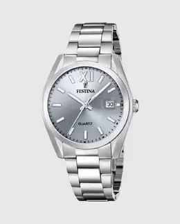 Мужские часы F20707/1 Acero Classico из серебристой стали Festina, серебрянный 8430622829000 | plata