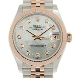Rolex Datejust 31 Mother of Pearl Diamond Dial Automatic Ladies Steel and 18kt Everose Gold Jubilee Watch 278271mdj
