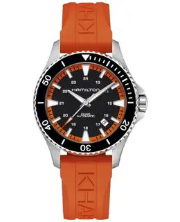 Hamilton Khaki Navy Scuba Auto H82395331 Black Dial Rubber Strap Men's Watch