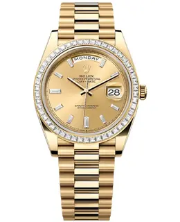 Rolex Day-Date 40: M228398TBR-0002 - Yellow Gold Automatic with Champagne Dial, Diamond Bezel