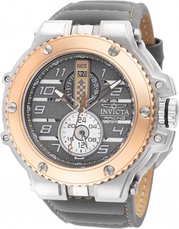 Men's Invicta Racing Downforce GMT Quartz Gunmetal Dial Watch, Model 47381