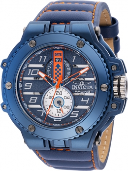 Invicta Racing Downforce GMT Quartz Blue Dial Mens Watch - Model 47382