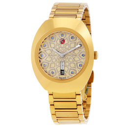 Rado DiaStar Original Automatic Unisex Watch r12161643 - Yellow Gold Stainless Steel Analog with Date and Day Display