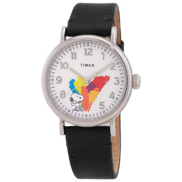 Timex Peanuts Mens Quartz White Dial Watch TW2V6090