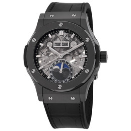 Hublot Classic Fusion Aerofusion Moonphase Black Magic Automatic Silver Dial Mens Watch 547.cx.0170.lr