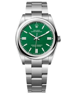 Brand New Authentic Rolex Oyster Perpetual 36 Green Dial Steel Women's Watch M126000-0005