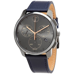 Movado BOLD Thin Chronograph Quartz Grey Dial Mens Watch 3600720
