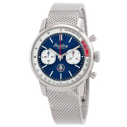 Breitling Top Time B01 Shelby Cobra Chronograph Automatic Blue Dial Mens Watch AB01763A1C1A1