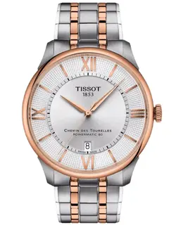 Tissot Chemin Des Tourelles Powermatic 80 42mm Automatic Silver Dial Two Tone Steel Men's Watch t139.407.22.038.00