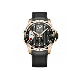 Chopard Superfast Power Control Black Dial 18kt Rose Gold Black Rubber Mens Watch 161291-5001