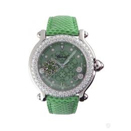 Chopard Happy Sport Good Luck Clover Green Dial Mens Quartz Watch 288427-20