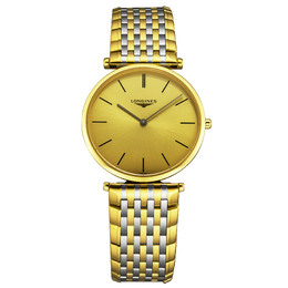 Longines La Grande Quartz Gold Dial Unisex Watch L4.755.2.32.7