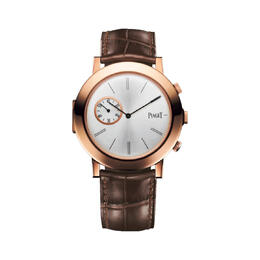 GOA35153 Piaget Altiplano Double Jeu Mens Watch - 18kt Rose Gold Case, Brown Leather Strap