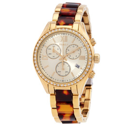 Timex Classic Chronograph Quartz Gold Dial Ladies Watch TW2V74800