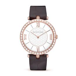 Van Cleef & Arpels Pierre Arpels White Dial 18kt Rose Gold Diamond Ladies Watch vcaro3gl00